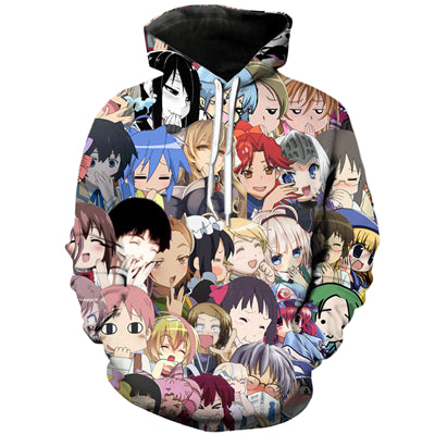 PLstar Cosmos Drop shipping Anime Ahegao 3D hoodies Funny Print Men Women Hoodies Street Wear Casual Pockets Sweatshirt