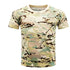 New Camouflage T-shirt Men Breathable Army Tactical Combat T Shirt Military Dry Camo Camp Tees Green