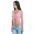 Sexy veludo primavera feminina camisetas curtas profundo decote em v manga longa sólido fino ajuste 2018 senhoras envoltório t camisa colheita topos t corte baixo