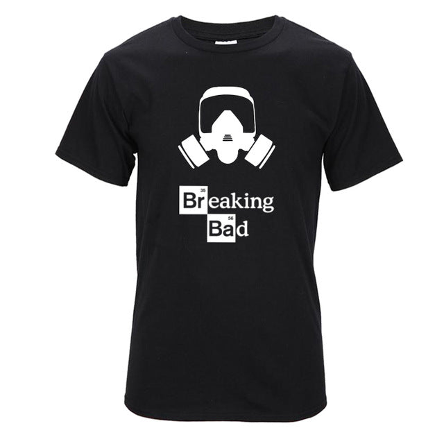 Camiseta masculina engraçada heisenberg de algodão de alta qualidade casual manga curta quebra impressão ruim camiseta masculina fashion legal para homens