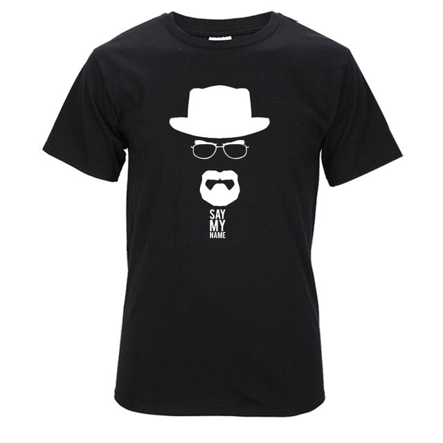 Camiseta masculina engraçada heisenberg de algodão de alta qualidade casual manga curta quebra impressão ruim camiseta masculina fashion legal para homens