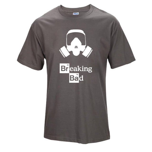 Camiseta masculina engraçada heisenberg de algodão de alta qualidade casual manga curta quebra impressão ruim camiseta masculina fashion legal para homens