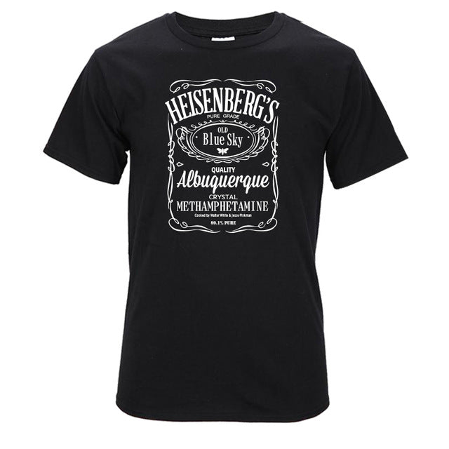 Camiseta masculina engraçada heisenberg de algodão de alta qualidade casual manga curta quebra impressão ruim camiseta masculina fashion legal para homens