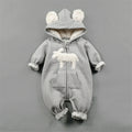 ZOFZ Baby Boys Clothes Autumn Winter Clothing Warm Soft Romper Kids Cotton Hooded Romper Animal Printed Baby Girls Clothes