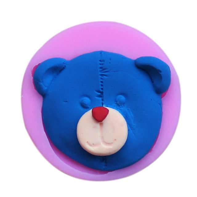 Cake Fondant Molds Cute Cartoon Animals Design DIY  Silicone 3D Cake Fondant Molds Fondant Baking Tool
