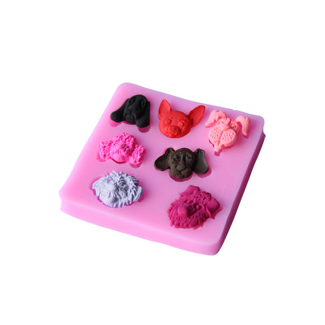 Cake Fondant Molds Cute Cartoon Animals Design DIY  Silicone 3D Cake Fondant Molds Fondant Baking Tool