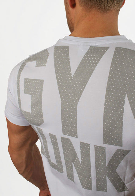 Men's Fashion T Shirt Men Crossfit Tops Summer Fitness Bodybuilding Clothes Muscle Male Shirts Cotton Slim Fit Tees