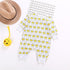 Varejo 1 peça macacão de bebê recém-nascido algodão macio duplo zíper 4 cores coroa banana infantil roupas da criança do bebê macacões longos