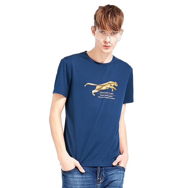 Pioneer Camp fashion summer short t shirt men brand clothing cotton comfortable male t-shirt print tshirt men clothing 522056