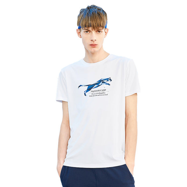 Pioneer Camp fashion summer short t shirt men brand clothing cotton comfortable male t-shirt print tshirt men clothing 522056