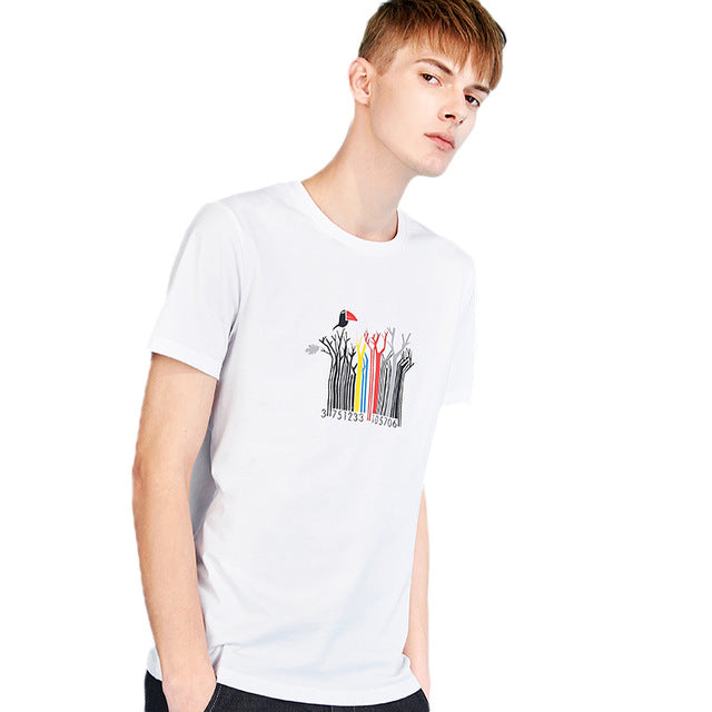 Pioneer Camp fashion summer short t shirt men brand clothing cotton comfortable male t-shirt print tshirt men clothing 522056