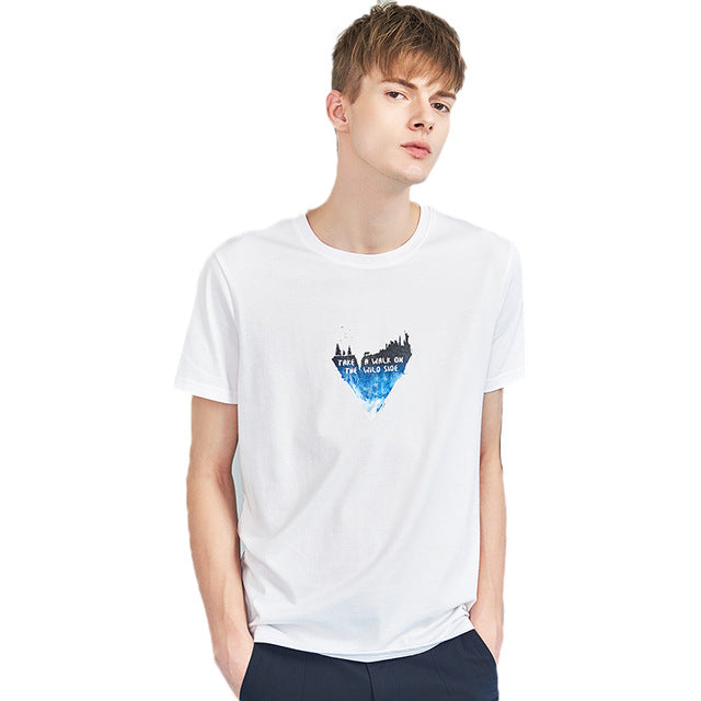 Pioneer Camp fashion summer short t shirt men brand clothing cotton comfortable male t-shirt print tshirt men clothing 522056