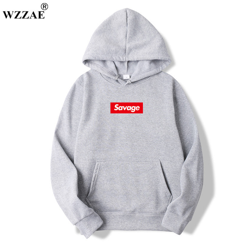 WZZAE 2018 New Mens Hoodies Savage Hoodies Parody No Heart X Savage Mode Slaughter Gang ATL Cotton Long Sleeved Hoodies Suprem