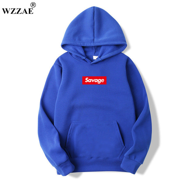 WZZAE 2018 New Mens Hoodies Savage Hoodies Parody No Heart X Savage Mode Slaughter Gang ATL Cotton Long Sleeved Hoodies Suprem