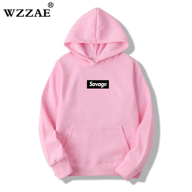 WZZAE 2018 New Mens Hoodies Savage Hoodies Parody No Heart X Savage Mode Slaughter Gang ATL Cotton Long Sleeved Hoodies Suprem