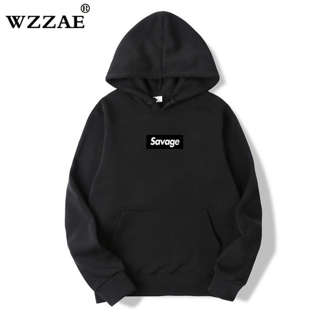 WZZAE 2018 New Mens Hoodies Savage Hoodies Parody No Heart X Savage Mode Slaughter Gang ATL Cotton Long Sleeved Hoodies Suprem