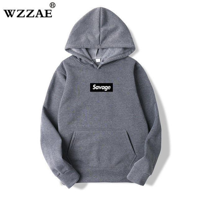 WZZAE 2018 New Mens Hoodies Savage Hoodies Parody No Heart X Savage Mode Slaughter Gang ATL Cotton Long Sleeved Hoodies Suprem