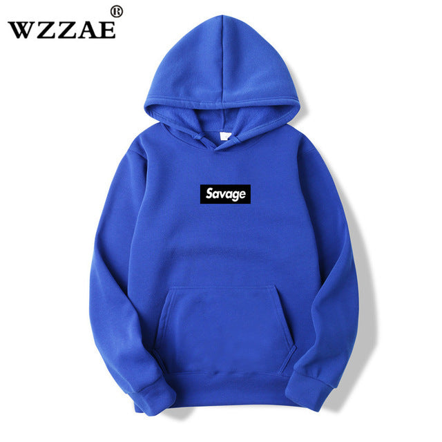 WZZAE 2018 New Mens Hoodies Savage Hoodies Parody No Heart X Savage Mode Slaughter Gang ATL Cotton Long Sleeved Hoodies Suprem