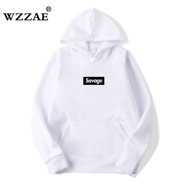 WZZAE 2018 New Mens Hoodies Savage Hoodies Parody No Heart X Savage Mode Slaughter Gang ATL Cotton Long Sleeved Hoodies Suprem