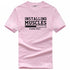 Men's T-shirts summer 2018 printed INSTALLING MUSCLES funny T-shirt fashion brand clothing crossfit t shirt men homme fitness