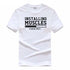 Men's T-shirts summer 2018 printed INSTALLING MUSCLES funny T-shirt fashion brand clothing crossfit t shirt men homme fitness
