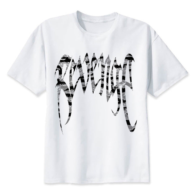 Newest Fashion Man Tshirt Xxxtentacion Summer Fashion T-shirt Casual White Funny Cartoon Print T-shirt Hip Pop Tops