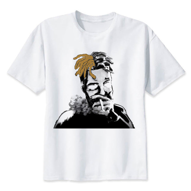 New Arrival Hip Hop Man Xxxtentacion Man T-shirt Rapper T-shirts White Tshirt Funny Cartoon Print For Male Or Female