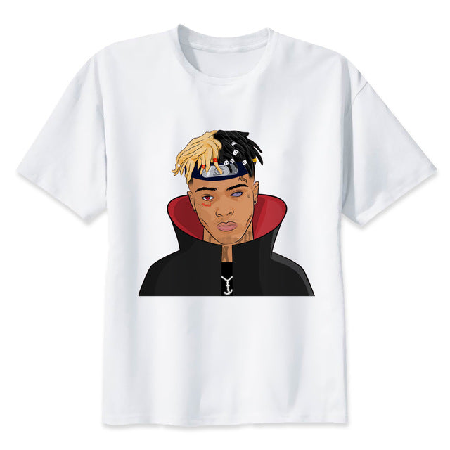 New Arrival Hip Hop Man Xxxtentacion Man T-shirt Rapper T-shirts White Tshirt Funny Cartoon Print For Male Or Female