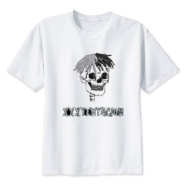New Arrival Hip Hop Man Xxxtentacion Man T-shirt Rapper T-shirts White Tshirt Funny Cartoon Print For Male Or Female