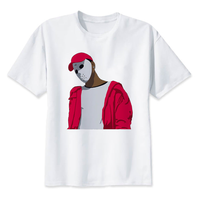 New Arrival Hip Hop Man Xxxtentacion Man T-shirt Rapper T-shirts White Tshirt Funny Cartoon Print For Male Or Female