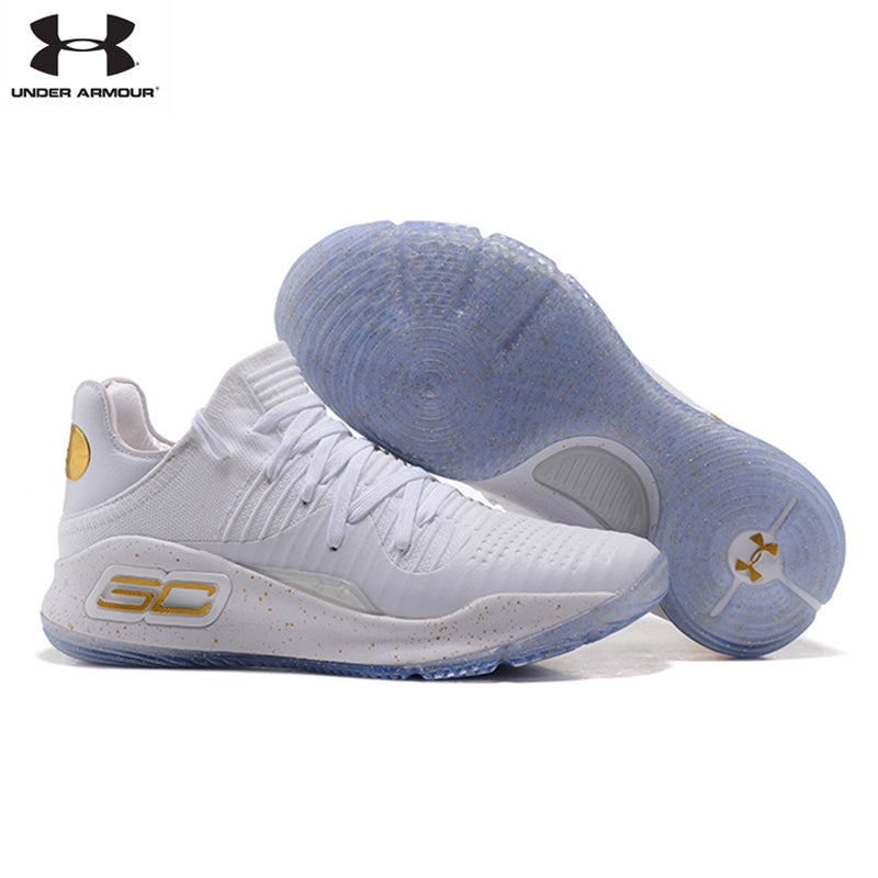 Under Armour UA Men Curry 4 Light Sport Basketball Tênis Ao Ar Livre Baixo Top Atlético Meias Exclusivas Design Sapatos de Amortecimento 40-46