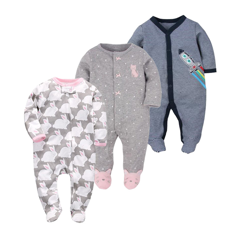 Orangemom marca verão primavera bebê macacão mangas compridas 100% algodão pijamas do bebê dos desenhos animados impresso bebê recém-nascido meninas meninos roupas