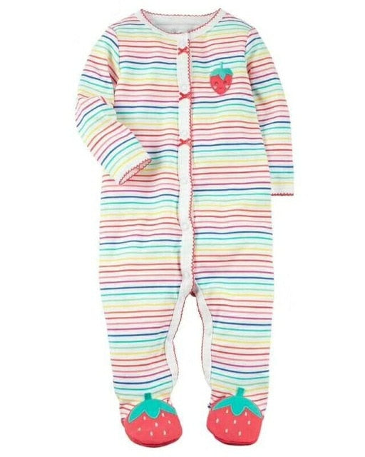 Orangemom marca verão primavera bebê macacão mangas compridas 100% algodão pijamas do bebê dos desenhos animados impresso bebê recém-nascido meninas meninos roupas