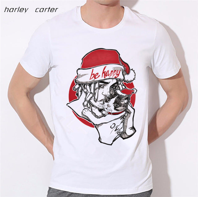 Men's Hip Hop Swag Raper Xxxtentacion Print T-shirt 2017 Summer Soft White Tee Shirt Homme Unisex Fashion Tops Tee Look AT ME