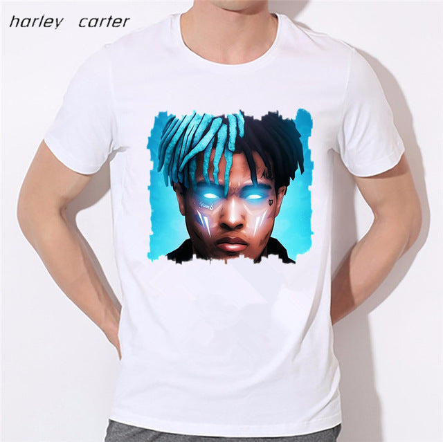 Men's Hip Hop Swag Raper Xxxtentacion Print T-shirt 2017 Summer Soft White Tee Shirt Homme Unisex Fashion Tops Tee Look AT ME