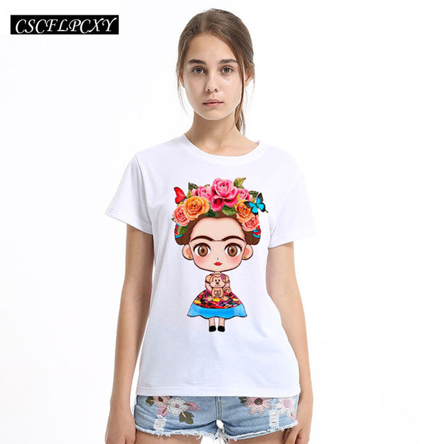 Women T Shirts Street Fashion Slim Summer Black T Shirt Women 2017 New Planet Print Casual Slim Women Tops T-Shirts Plus Size
