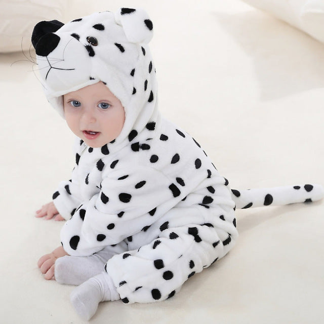 IDGIRL 2018 Cute Cartoon Flannel Baby Rompers Novelty Rabbit Cotton boy girl Animal Rompers Stitch Baby's Sets Baby kigurumi