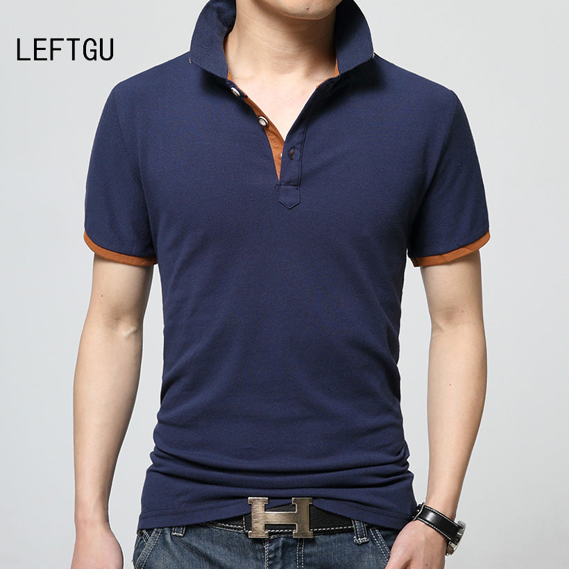 Fashion Men's Polo Shirt 2018 Summer Short Sleeve Slim Fit Lapel polo shirt 95% cotton Top Tees white black gray navy blue