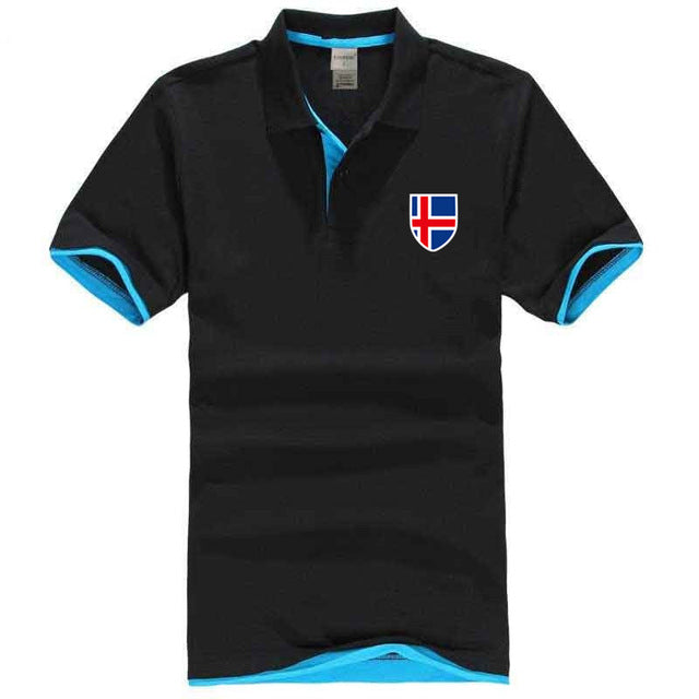 New Brand Polos Mens Printed POLO Shirts Cotton Short Sleeve Camisas Iceland flag print popular Polo Casual Male Polo Shirt 3XL