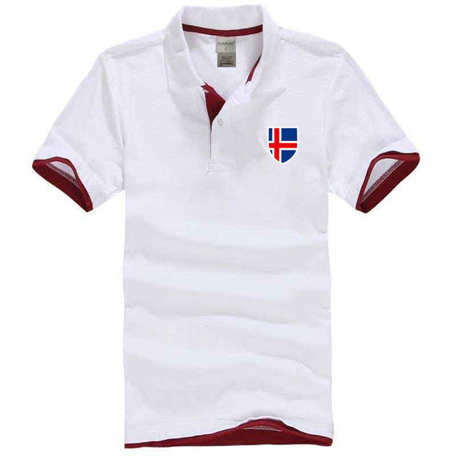 New Brand Polos Mens Printed POLO Shirts Cotton Short Sleeve Camisas Iceland flag print popular Polo Casual Male Polo Shirt 3XL