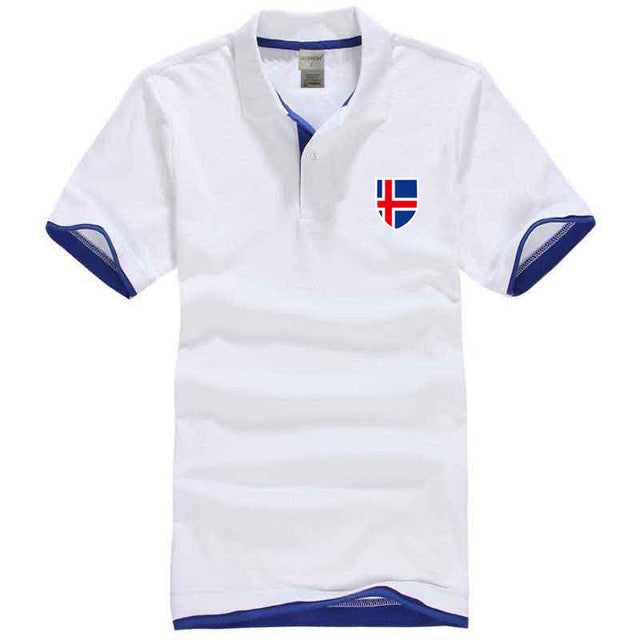 New Brand Polos Mens Printed POLO Shirts Cotton Short Sleeve Camisas Iceland flag print popular Polo Casual Male Polo Shirt 3XL