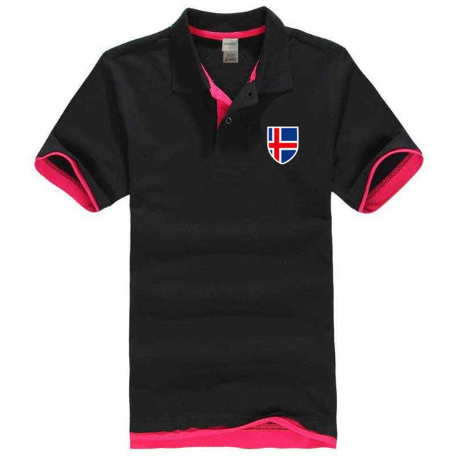 New Brand Polos Mens Printed POLO Shirts Cotton Short Sleeve Camisas Iceland flag print popular Polo Casual Male Polo Shirt 3XL
