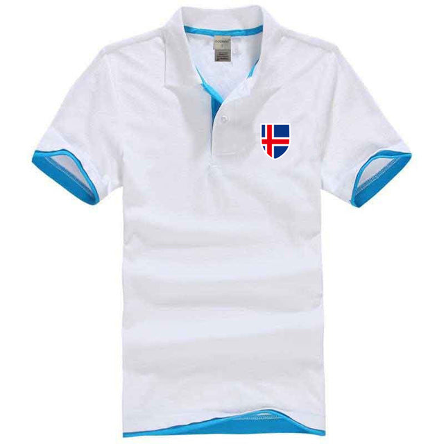New Brand Polos Mens Printed POLO Shirts Cotton Short Sleeve Camisas Iceland flag print popular Polo Casual Male Polo Shirt 3XL