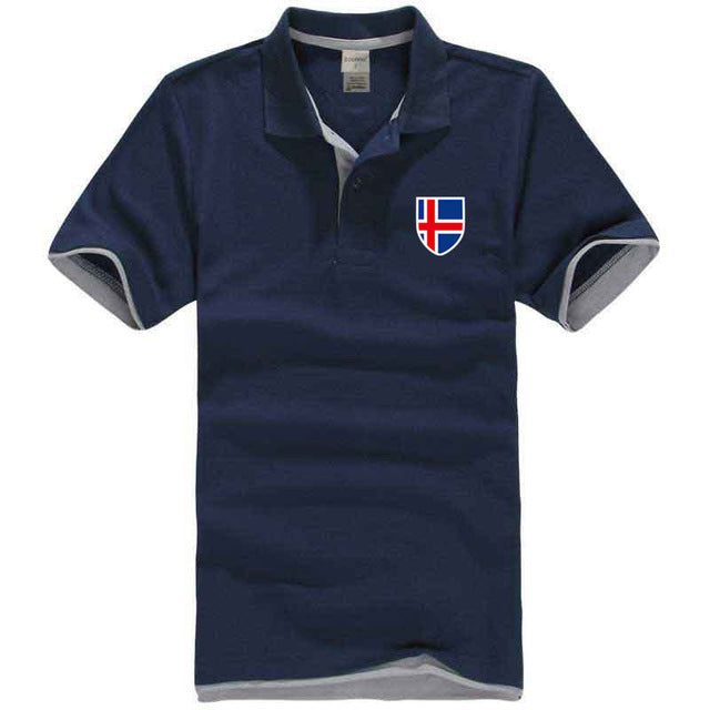 New Brand Polos Mens Printed POLO Shirts Cotton Short Sleeve Camisas Iceland flag print popular Polo Casual Male Polo Shirt 3XL