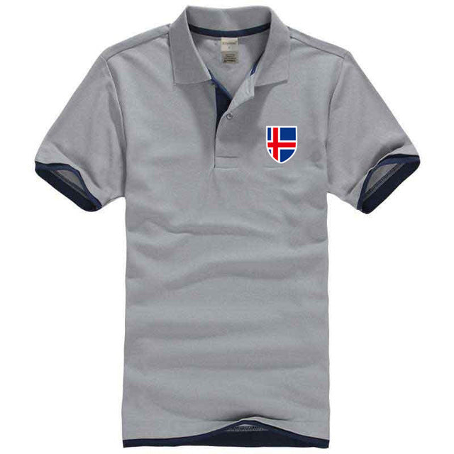 New Brand Polos Mens Printed POLO Shirts Cotton Short Sleeve Camisas Iceland flag print popular Polo Casual Male Polo Shirt 3XL
