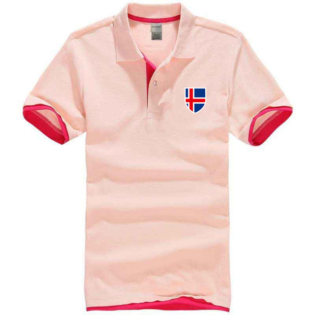 New Brand Polos Mens Printed POLO Shirts Cotton Short Sleeve Camisas Iceland flag print popular Polo Casual Male Polo Shirt 3XL