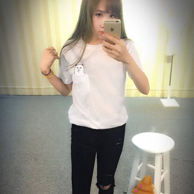 New 2017 Summer Women T-shirt Print Super T Shirt White Cotton Letter Tops Tee Harajuku Tshirt