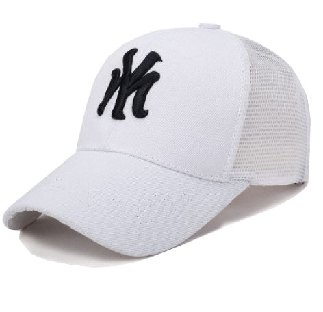 NY baseball cap summer mesh hats black adult unisex casual baseball caps adjustable cap snapback caps outdoors breathable hats