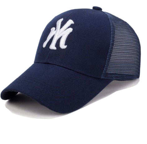 NY baseball cap summer mesh hats black adult unisex casual baseball caps adjustable cap snapback caps outdoors breathable hats