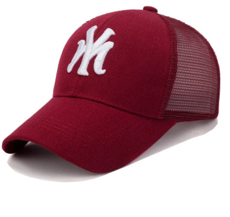 NY baseball cap summer mesh hats black adult unisex casual baseball caps adjustable cap snapback caps outdoors breathable hats